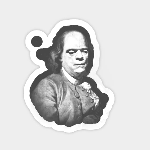 Benjamin Franklinstein Sticker by Nonstop Shirts